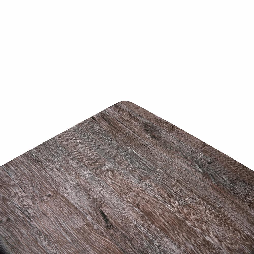 Ravenna 63" Rectangular Wood Dining Table With Modern Metal Base. Picture 4