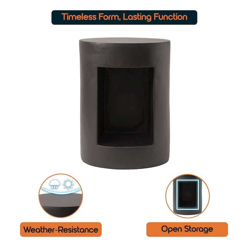 Modern Side End Table Nook Series In Black. Picture 13