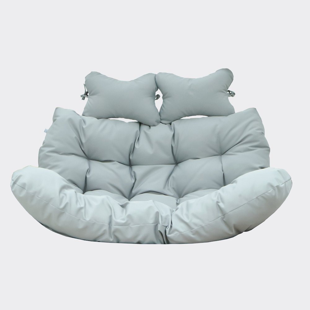 Wicker 2 Person Double Folding Hanging Egg Swing Cushion. Picture 2