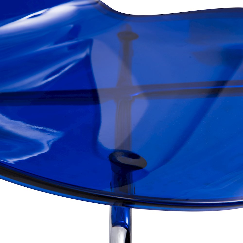 Modern Oyster Transparent Side Chair, Set of 4. Picture 8