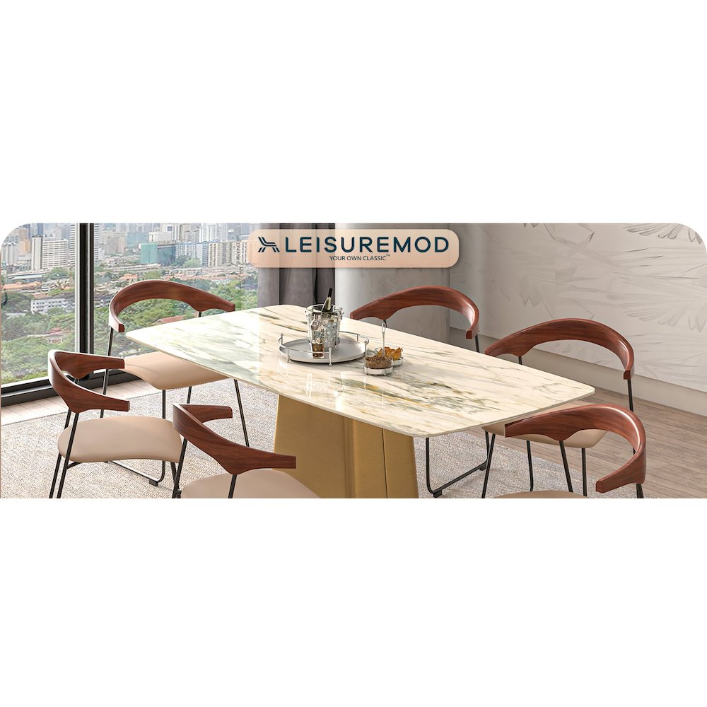 Lyra Collection Modern Chair in Dark Wood back and Taupe Seat. Picture 2