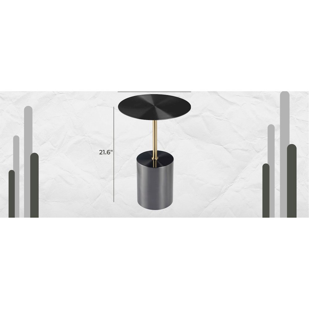 Malta Collection Modern End Table In Black. Picture 24