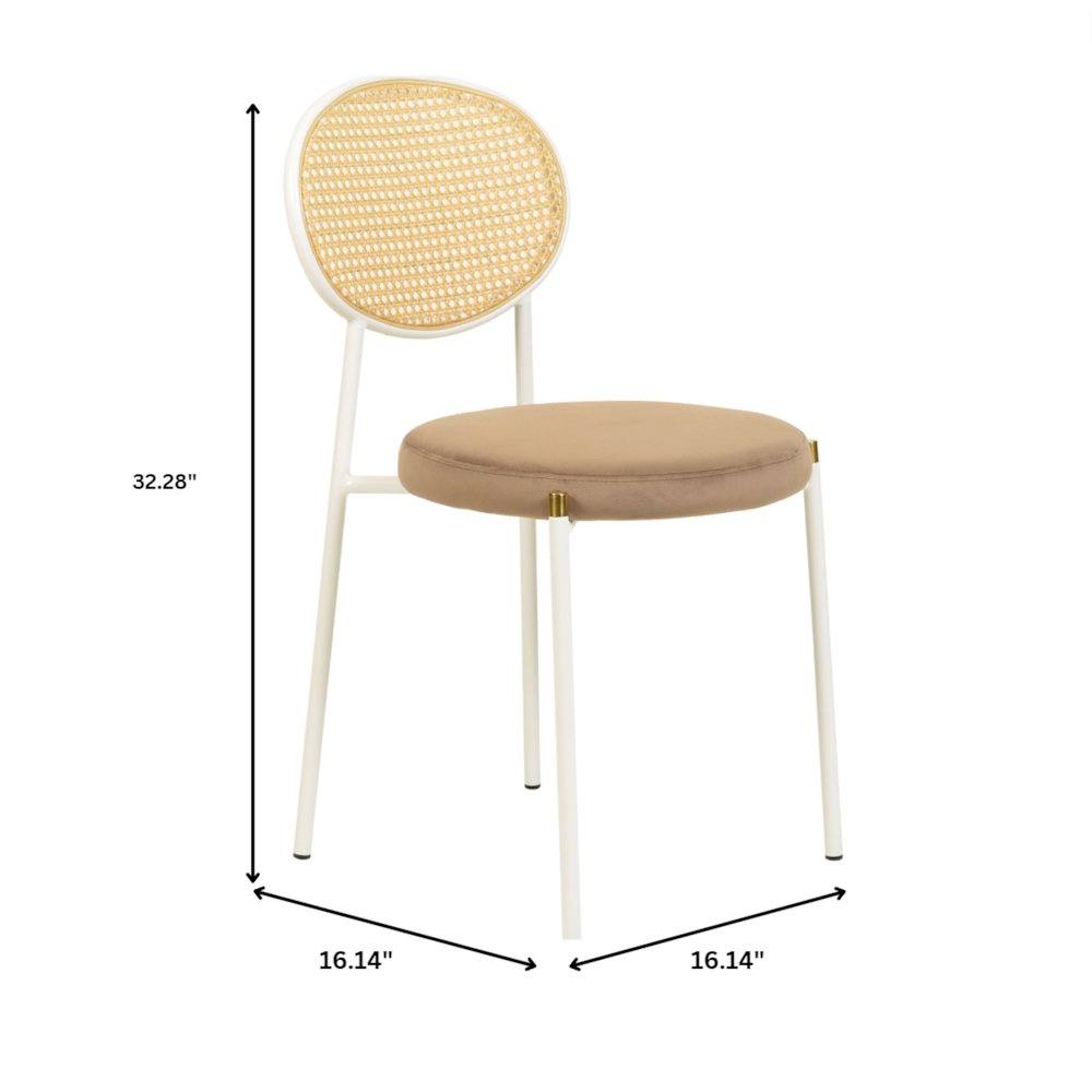 Euston Collection Modern Dining Chair White Frame In Brown. Picture 11