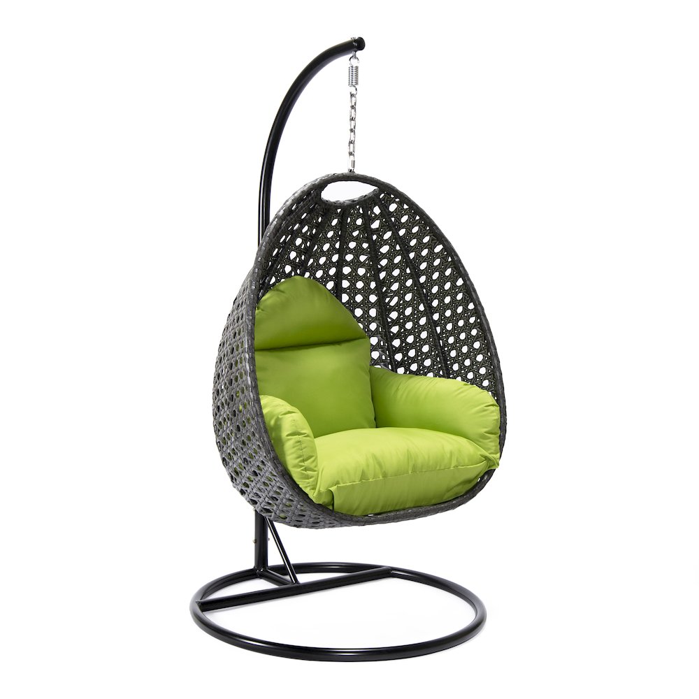 Charcoal Wicker Hanging Egg Swing Chair. Picture 1