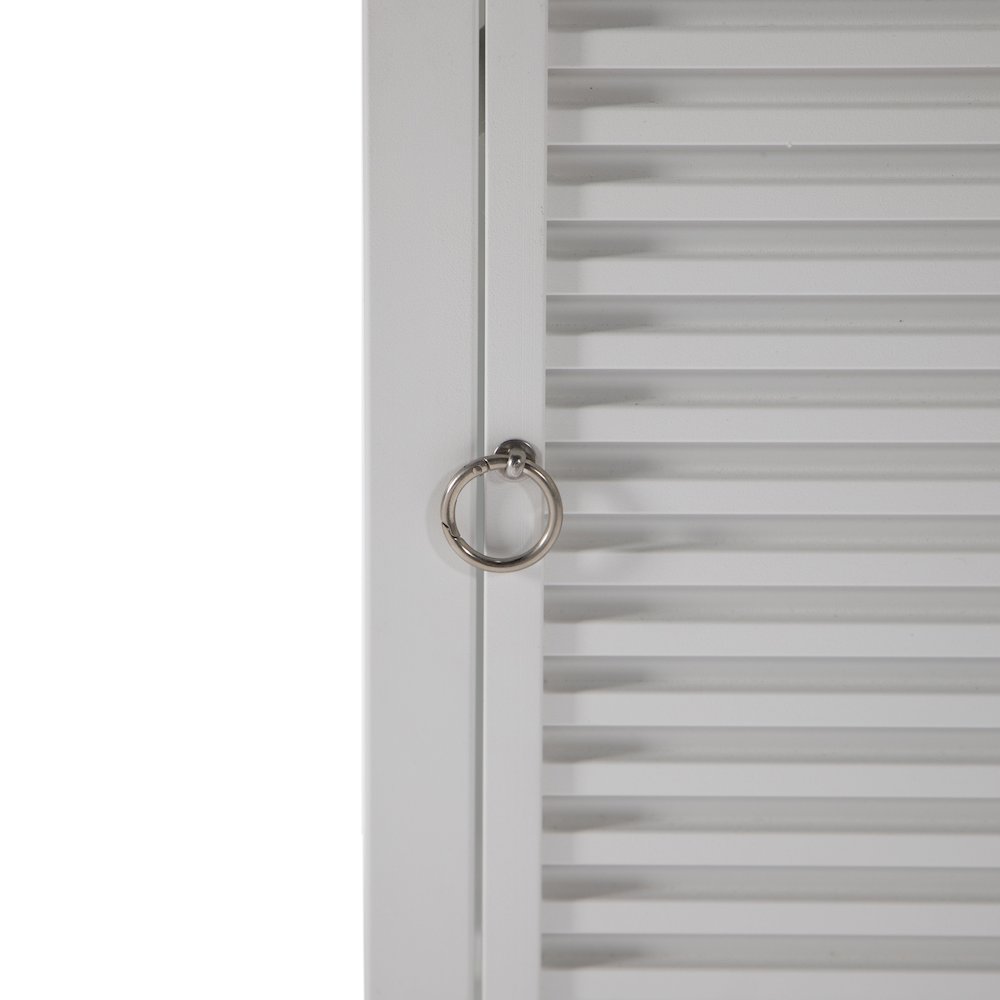 Walbrooke White Patio Square Tank Holder with Slats Design in White. Picture 6