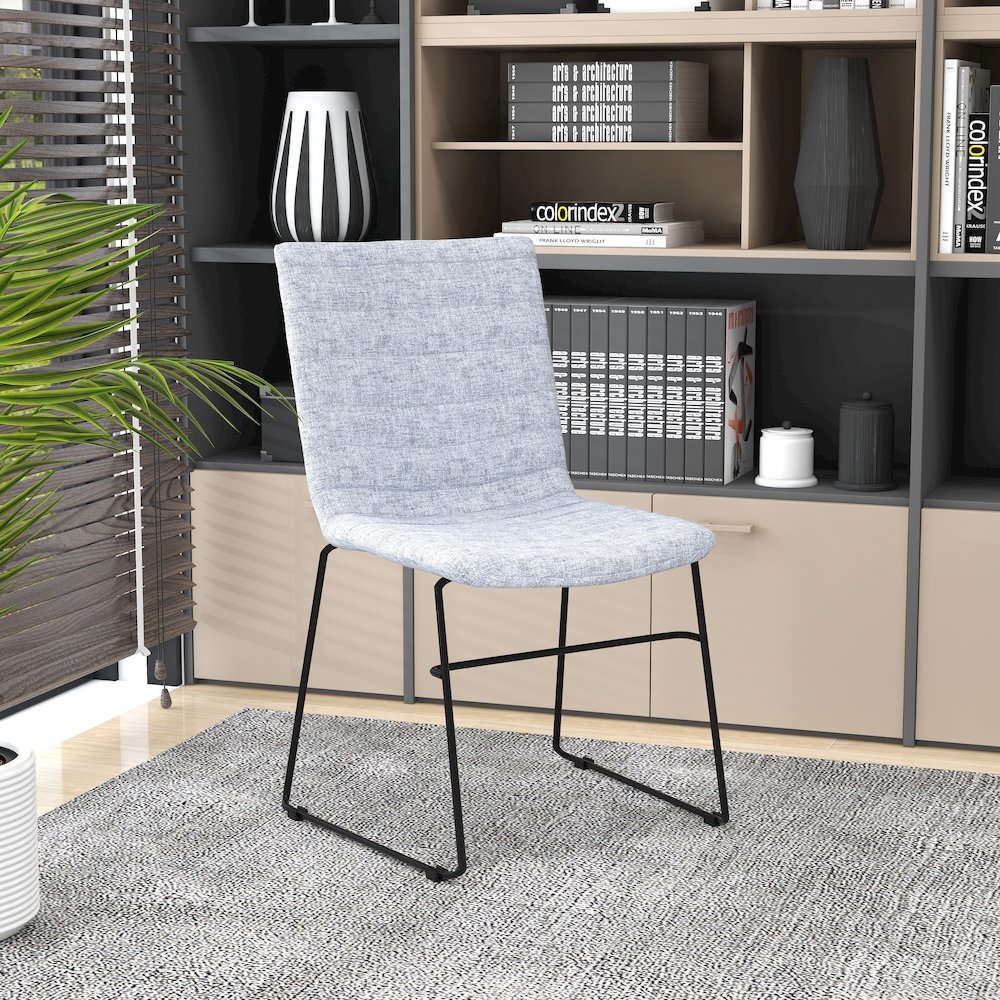 Zylar Series Office Guest Chair in Grey Fabric. Picture 12