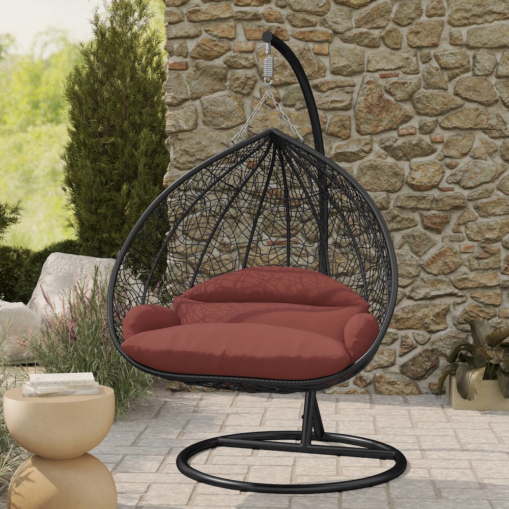 Recluse Collection Modern Outdoor Swing Chair. Picture 8