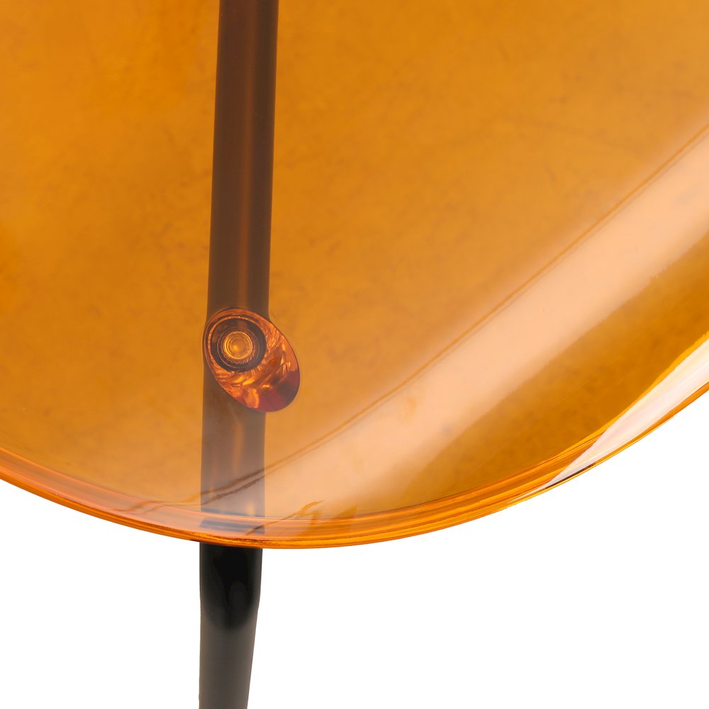 Modern Oyster Transparent Side Chair in Black Base. Picture 18