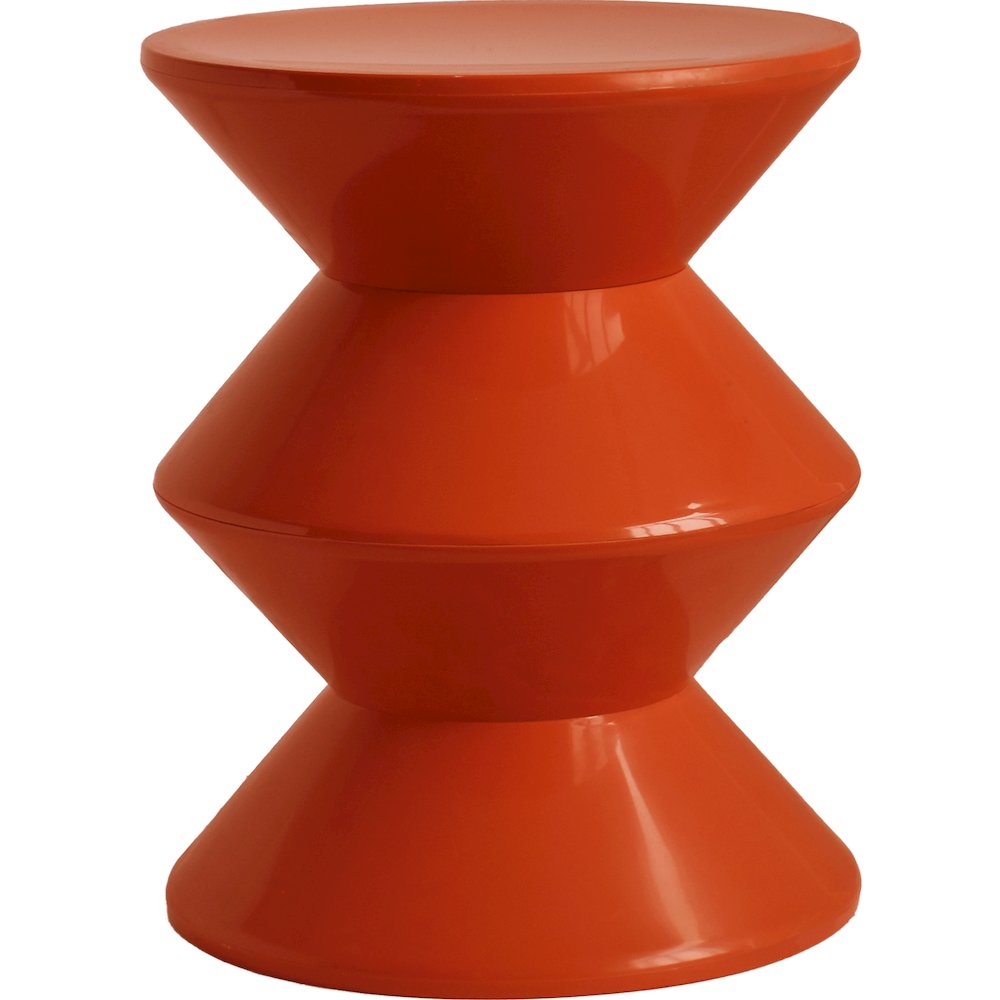 Aura Modern Plastic Side End Table, Indoor/Outdoor Use, Brown. Picture 2