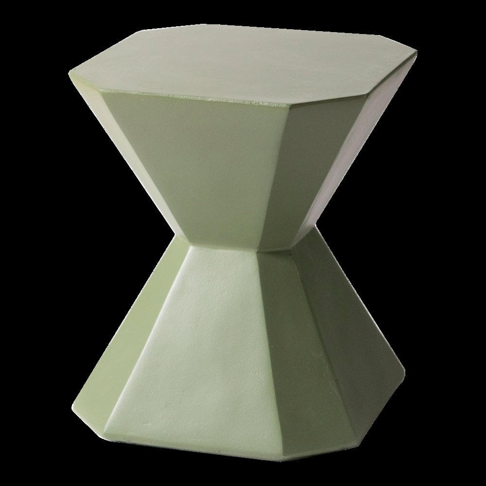 Azure Collection Fiberglass Outdoor Side Table in Olive Green. Picture 13