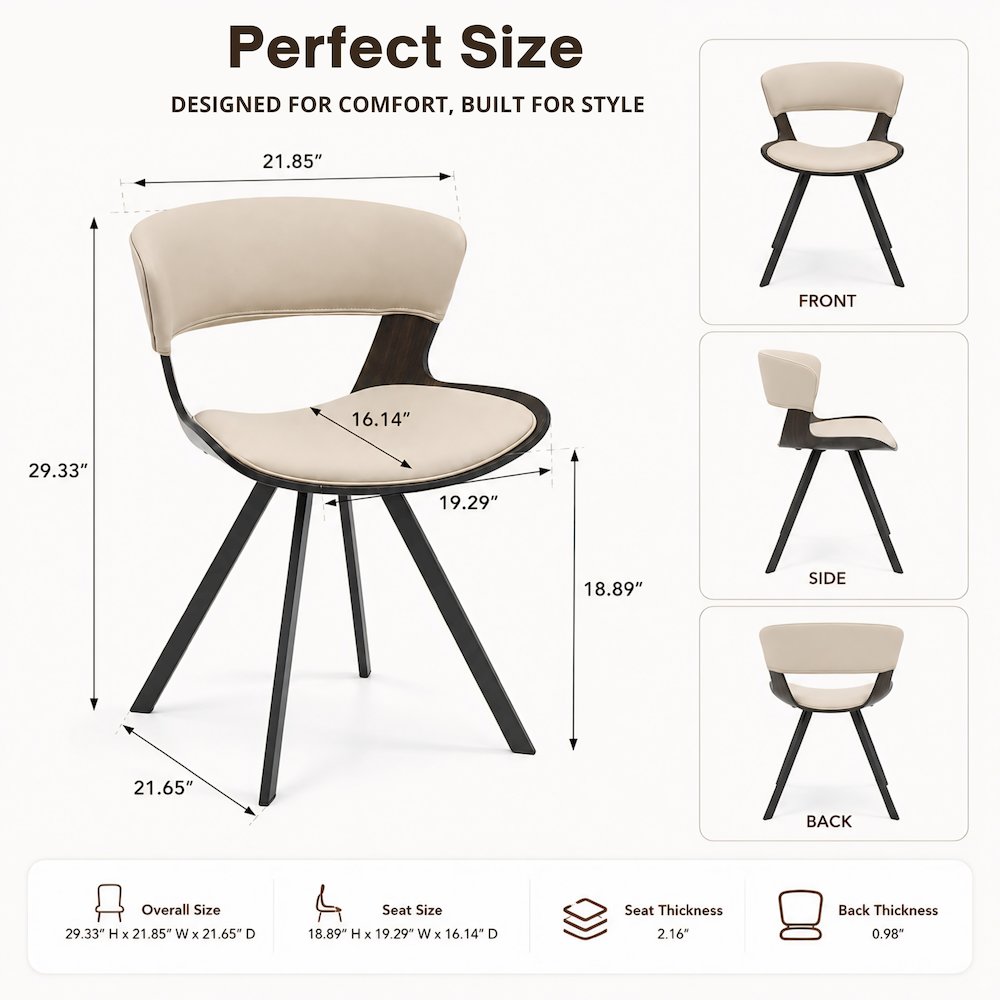 Murray Modern Dining Chair, Set of 2. Picture 16