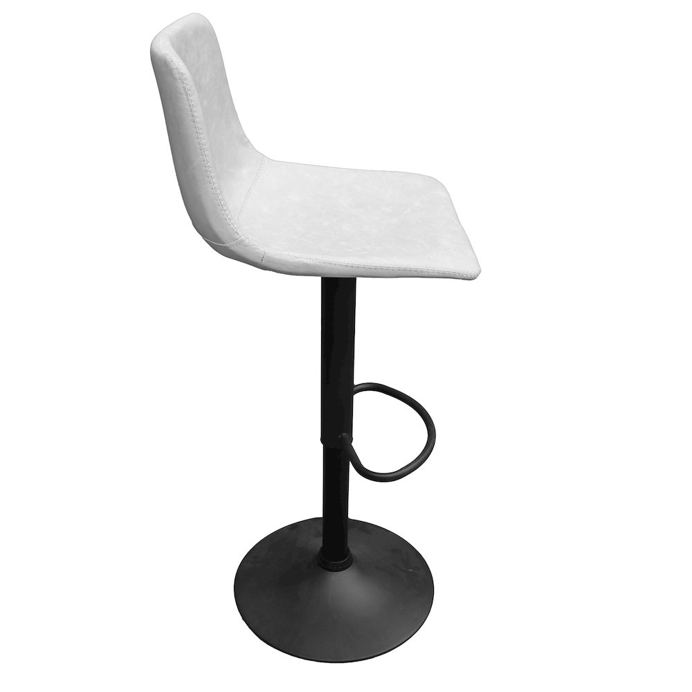 Tilbury Modern Adjustable Bar Stool in Light Grey. Picture 5