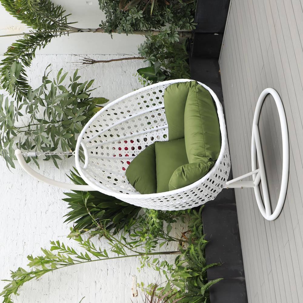 Charcoal Wicker Hanging Egg Swing Chair. Picture 9