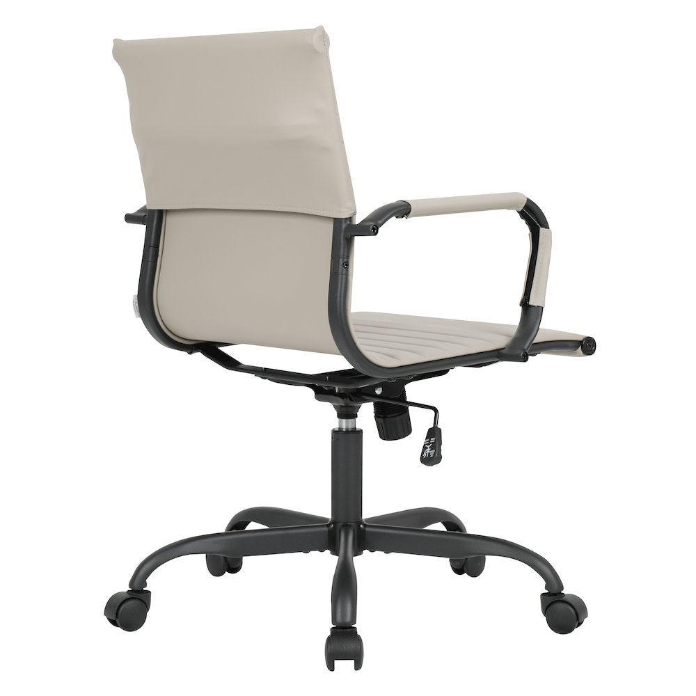 Harris Leather Home Office Chair in Tan With Black Frame. Picture 16
