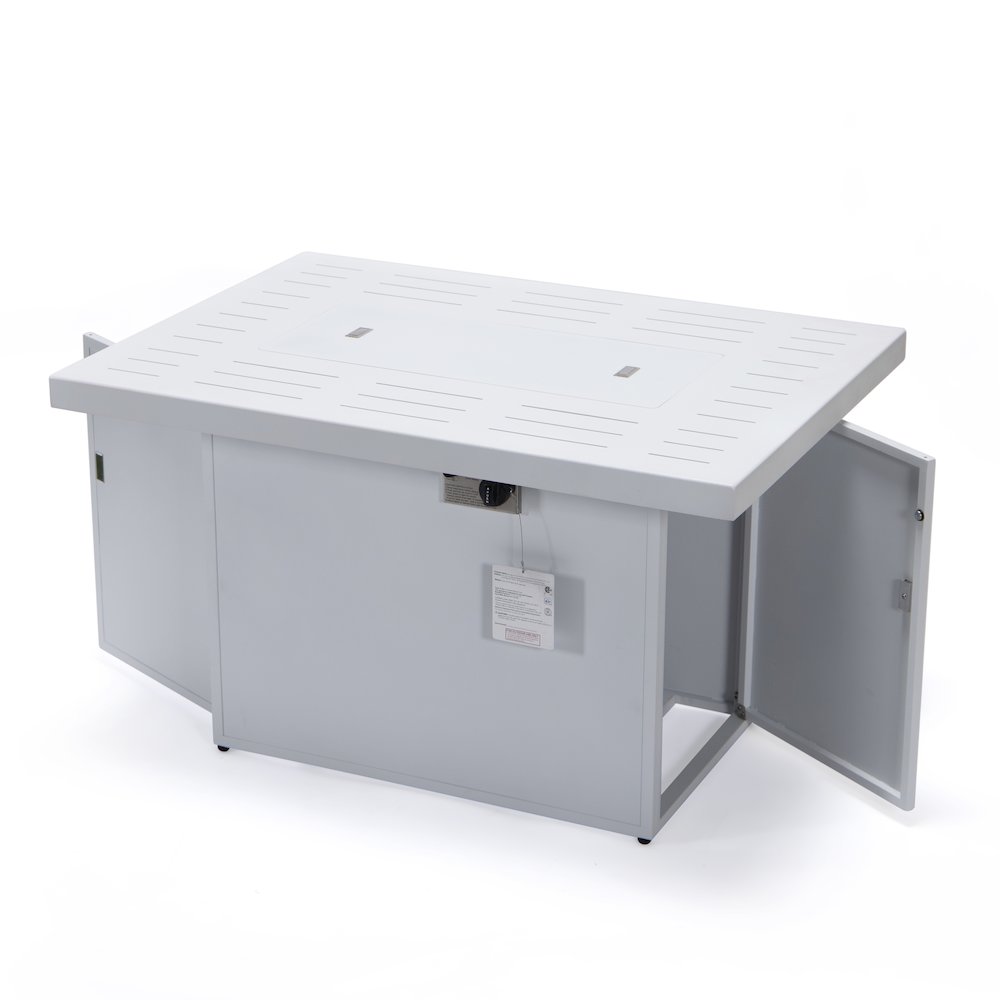 Chelsea Patio Modern Aluminum Propane Fire Pit Table. Picture 16