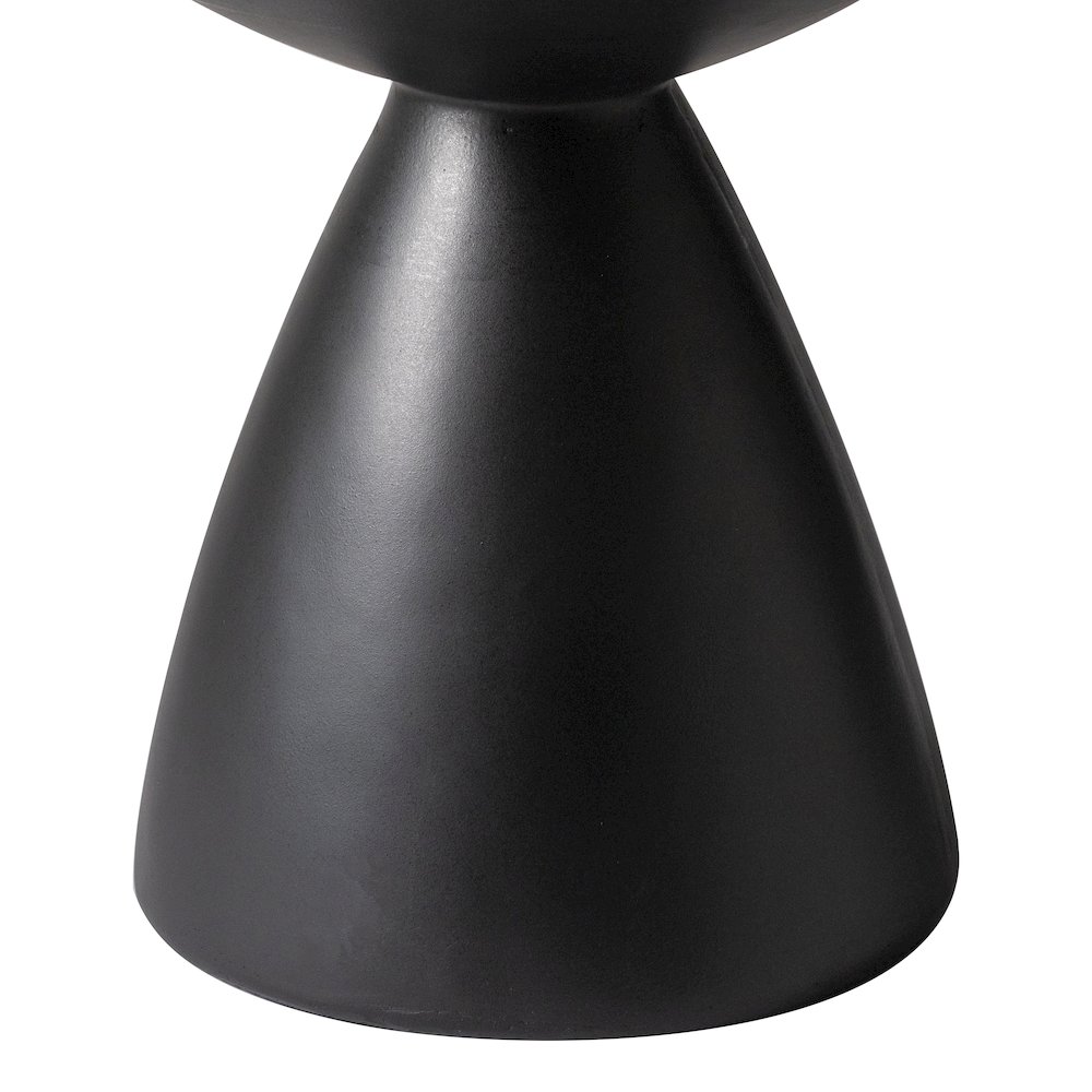 Dune Collection Fiberglass Outdoor Side Table in Black. Picture 18