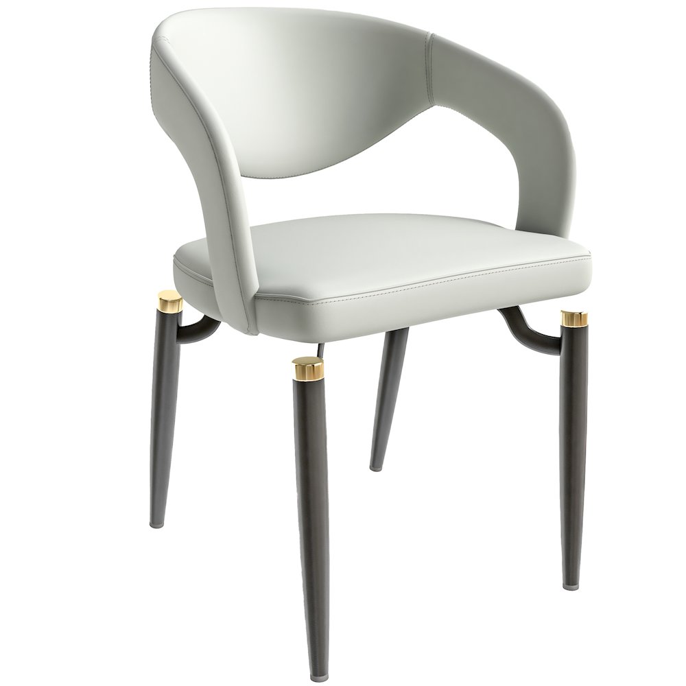 Entice Collection Modern Dining Chair Set of 2 in Grey. Picture 8