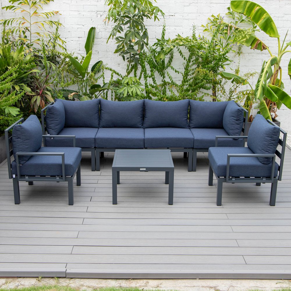 Chelsea 7-Piece Patio Sectional And Coffee Table. Picture 8