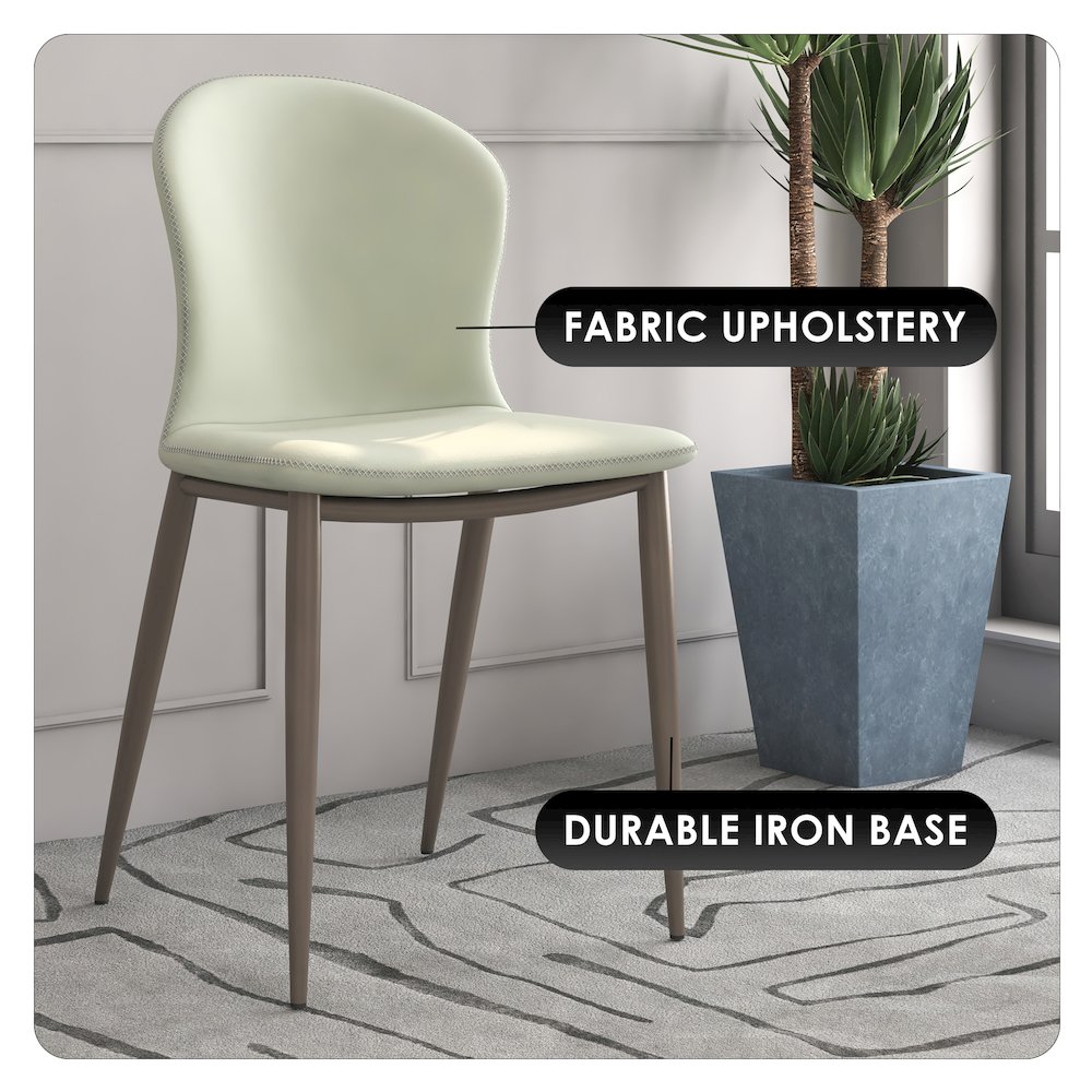 Mosaic Collection Modern Dining Chair in Light Grey - Set of 2. Picture 21