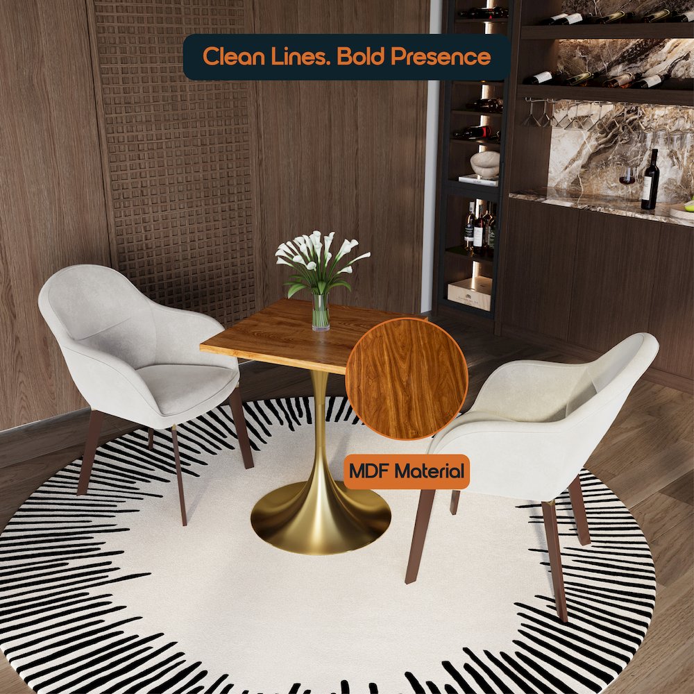 Verve Collection 24 Square Dining Table. Picture 2