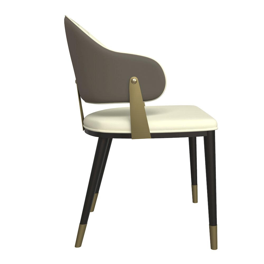 Aria Series Modern Dining Chair in Taupe Set of 4. Picture 8