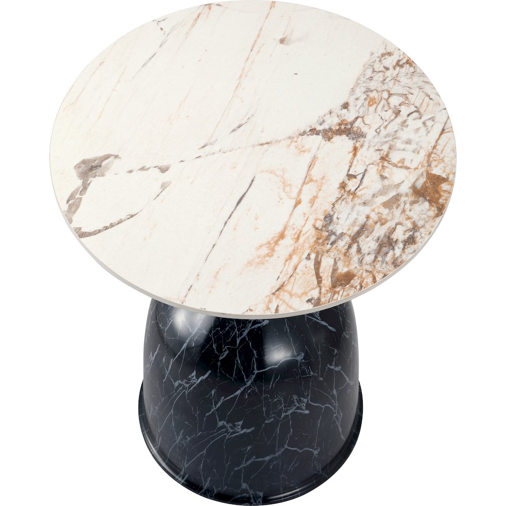 Oslo Collection Modern End Table In Stone Black. Picture 7