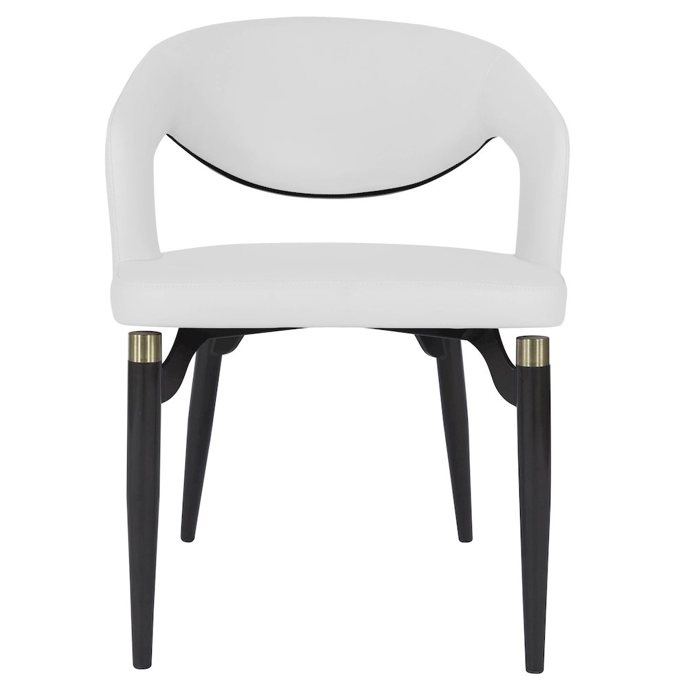 Entice Collection Modern Dining Chair Set of 2 in White. Picture 7