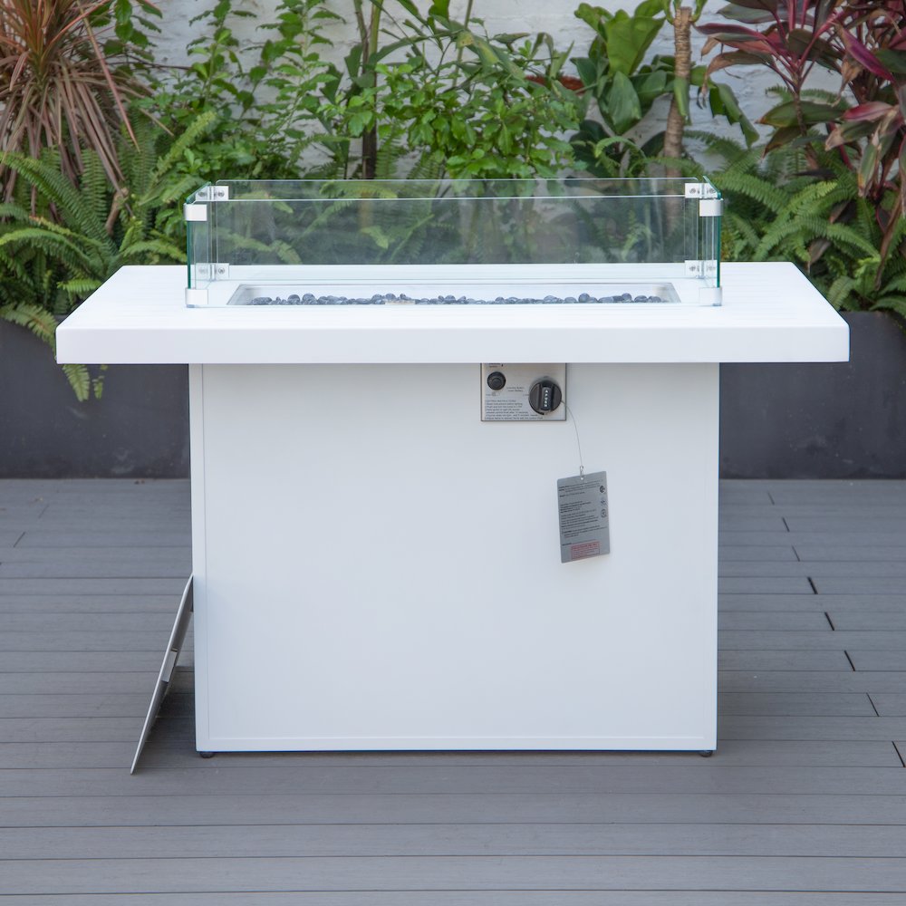 Chelsea Patio Modern Aluminum Propane Fire Pit Table. Picture 7