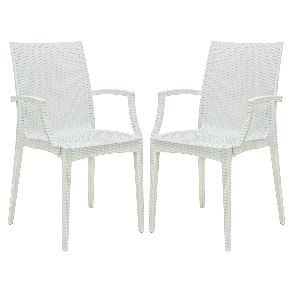 Weave Mace Indoor/Outdoor Chair (With Arms), Set of 2. Picture 1