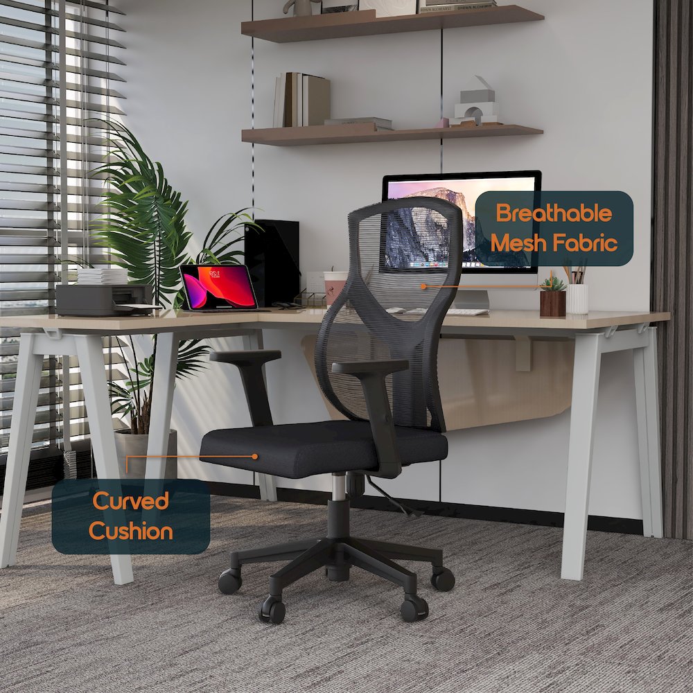 Office Glen Series Office Task Chair In Grey. Picture 17