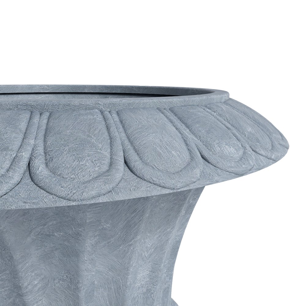 Lotus Series Poly Stone Planter in Aged Concrete, 20 Dia, 28 High. Picture 10