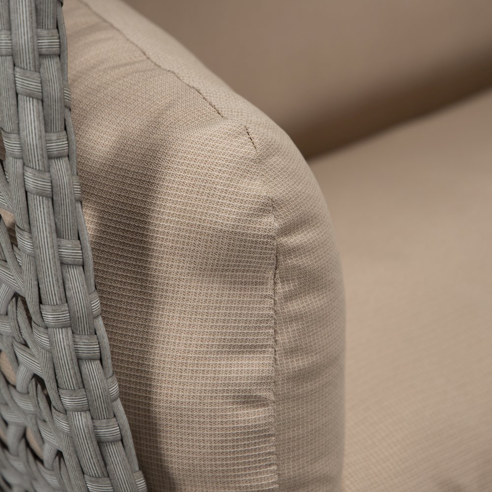 Mendoza Light Grey Wicker Hanging 2 person Egg Swing Chair. Picture 5