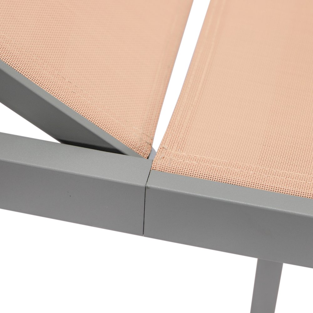 Marlin Patio Chaise Lounge Chair With Grey Aluminum Frame. Picture 16