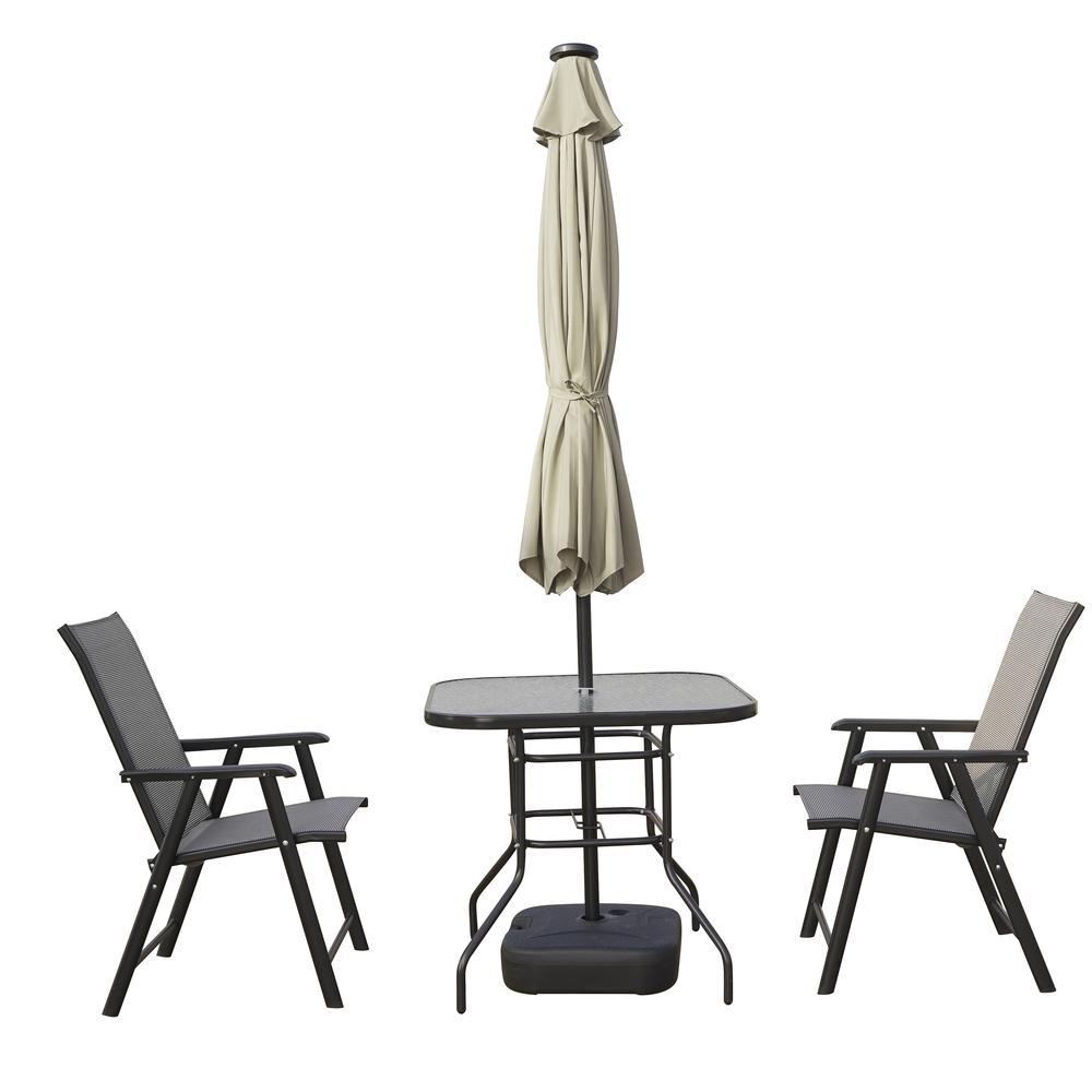 Sierra 9' Outdoor Patio Tilt Market Umbrella with Solar LED Lights. Picture 4