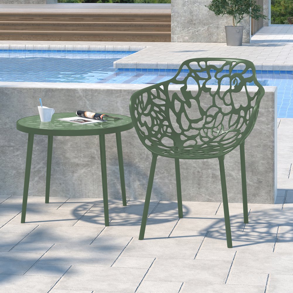 Modern Devon Aluminum Armchair. Picture 2