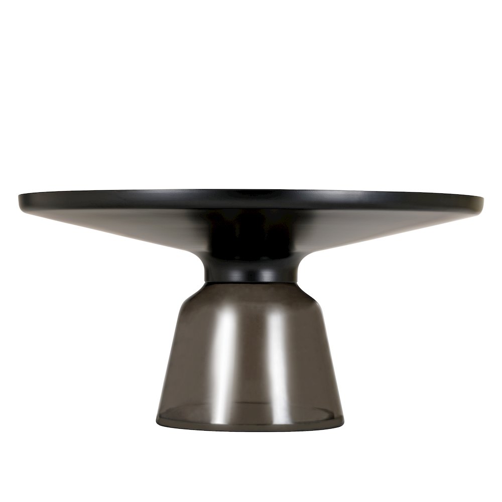 Tully Collection Glass Coffee Table Grey glass, Black Rim with Black GLass Top. Picture 11