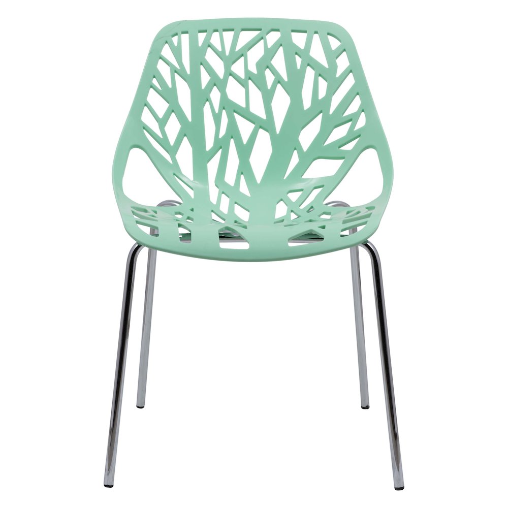 Modern Asbury Dining Chair w/ Chromed Legs, Set of 4. Picture 3