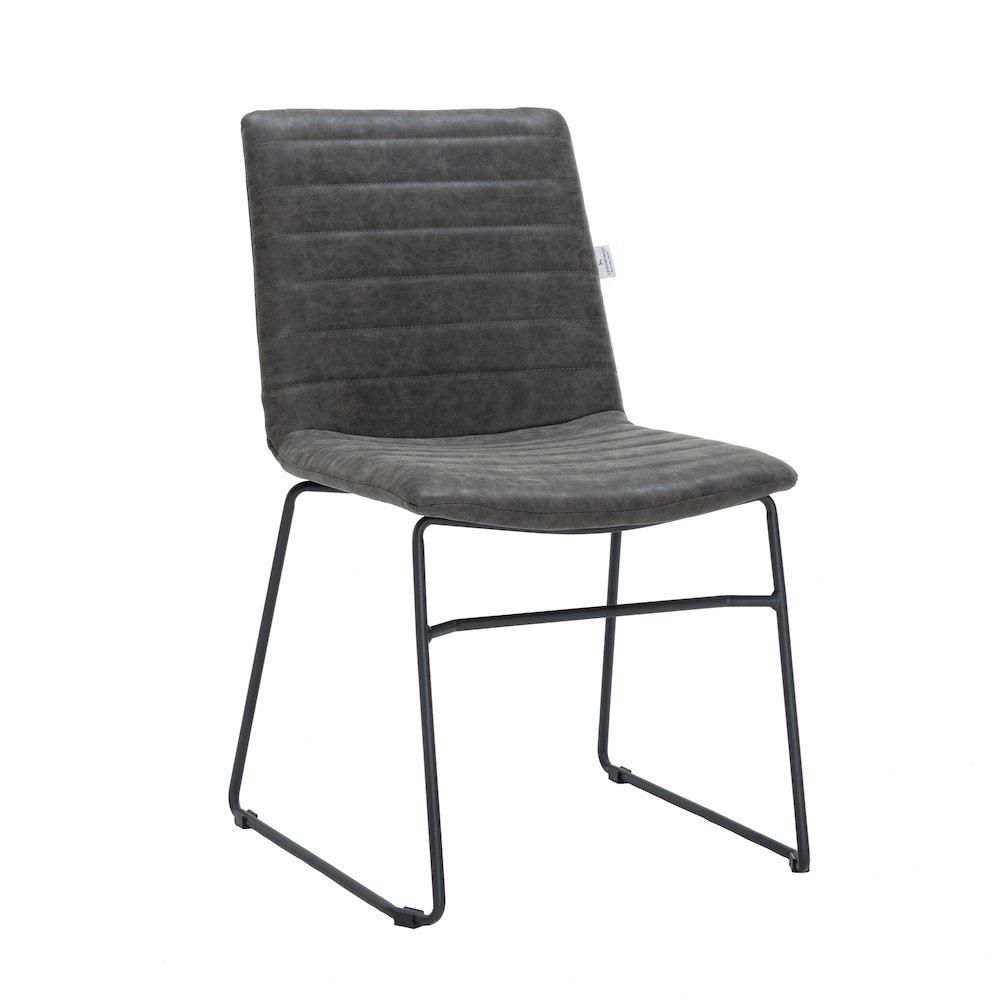 Zylar Series Office Guest Chair in Charcoal Leather. Picture 11