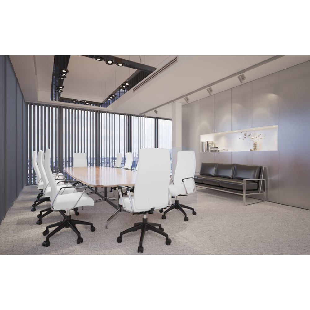 Hilton Modern High-Back Leather Office Chair. Picture 7