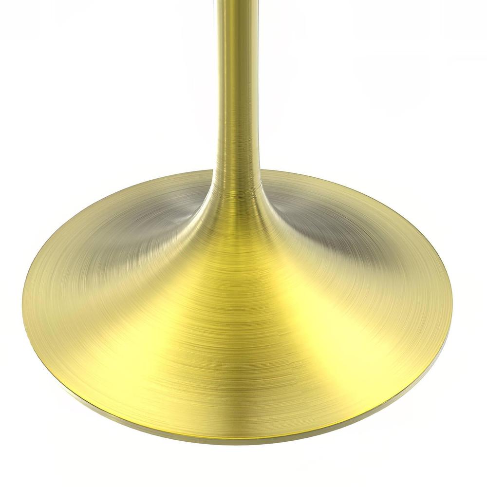 Verve Collection 27 Round Dining Table, Brushed Gold Base. Picture 6