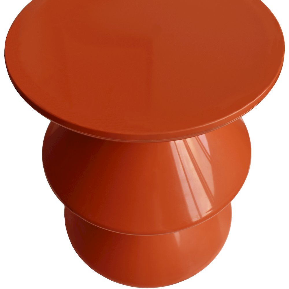 Aura Modern Plastic Side End Table, Indoor/Outdoor Use, Brown. Picture 14