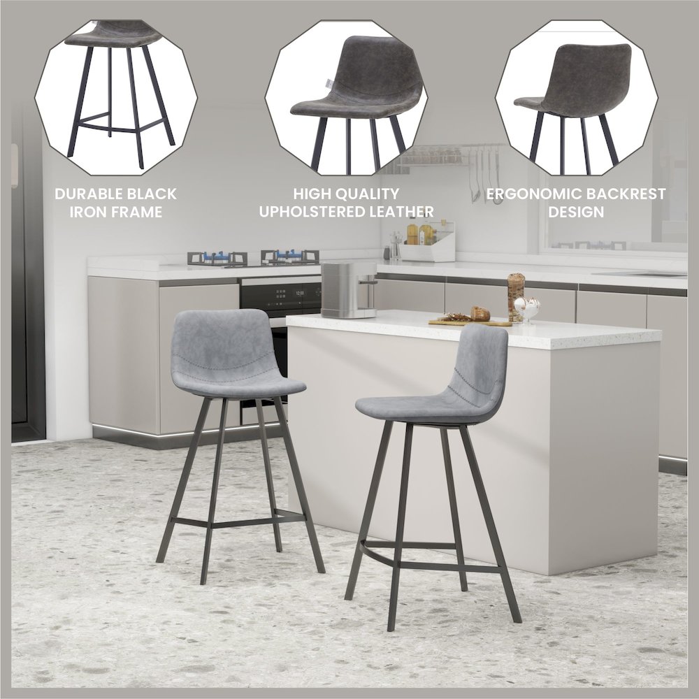 Elland - Counter stool -Light Grey. Picture 3