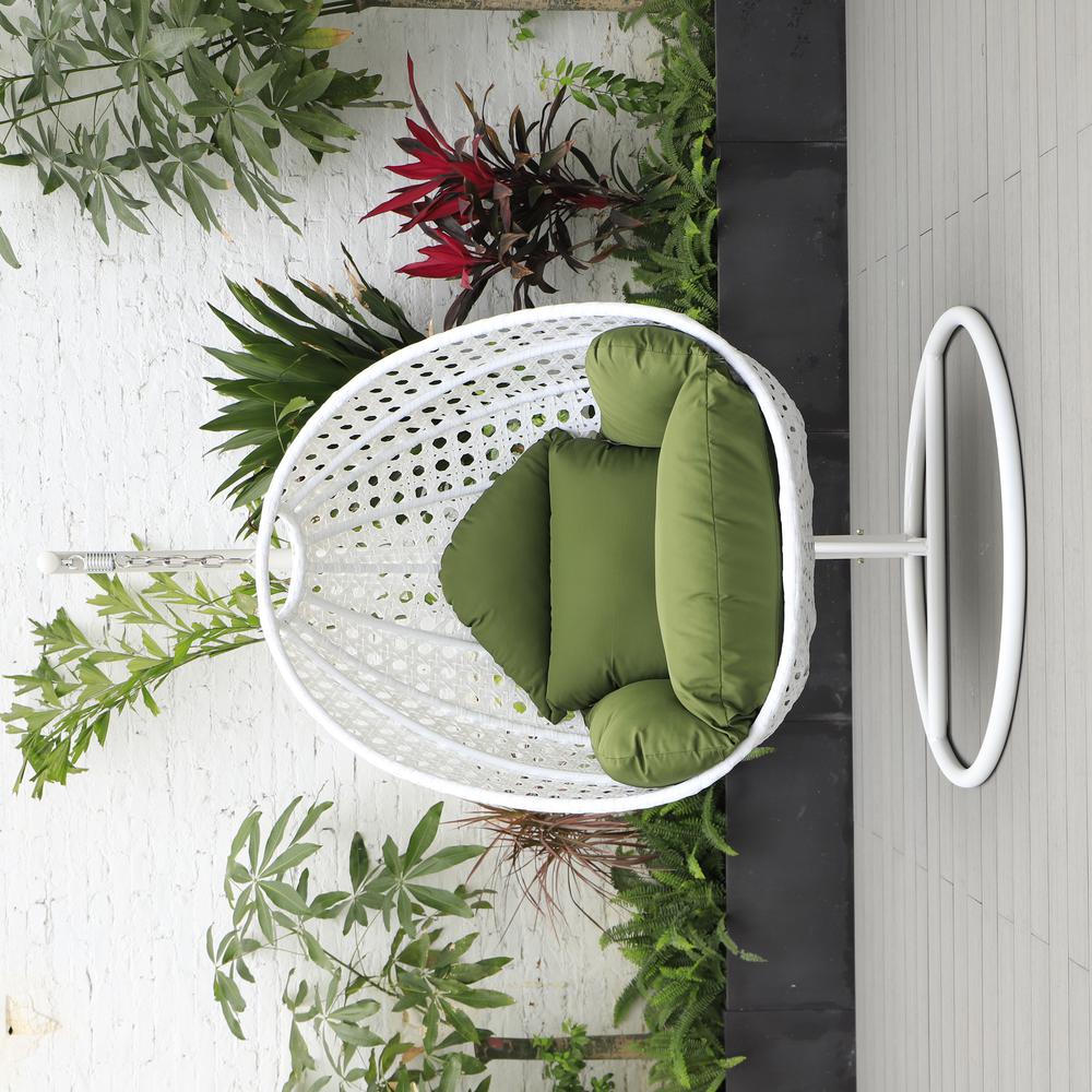 Charcoal Wicker Hanging Egg Swing Chair. Picture 8