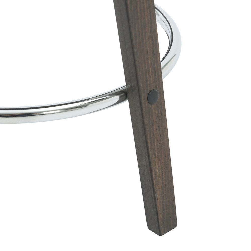 Wooden Counter Stool Pelya Collection Modern Style Walnut Glazed color in Brown. Picture 17