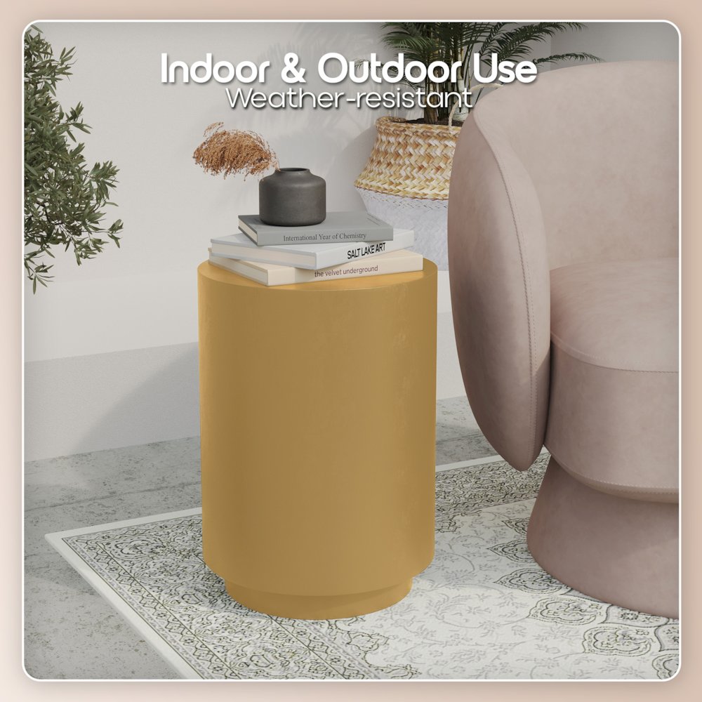Modern Side End Table Ramble Series In Beige. Picture 13