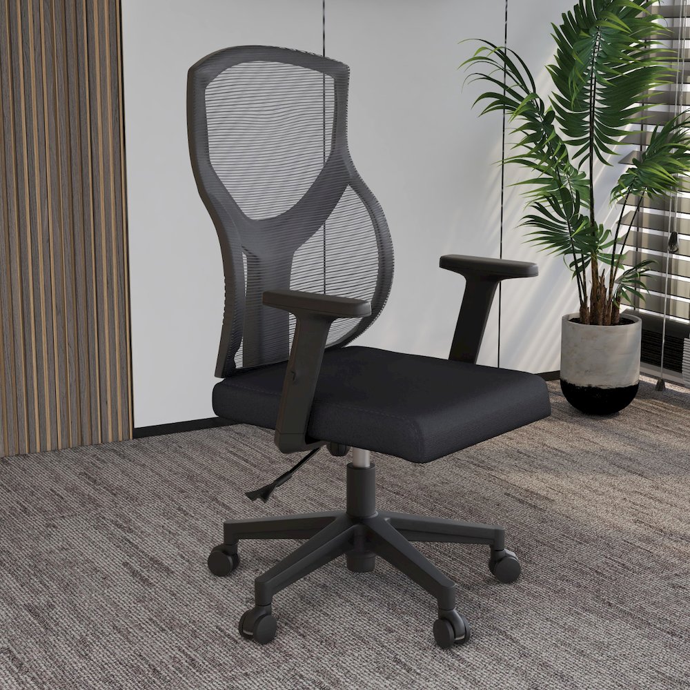 Office Glen Series Office Task Chair In Light Grey. Picture 5