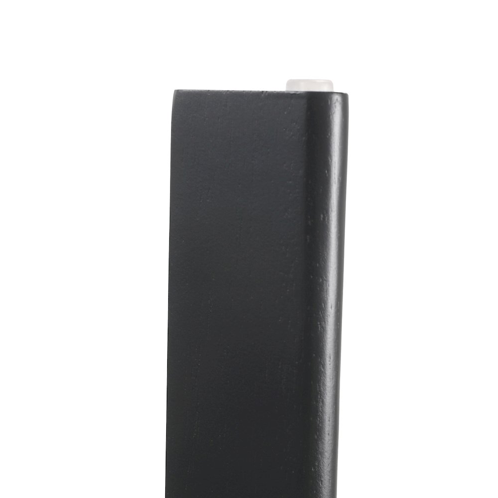 Velo Series Modern Dining Chair in Black Wood with Off White Seat. Picture 12