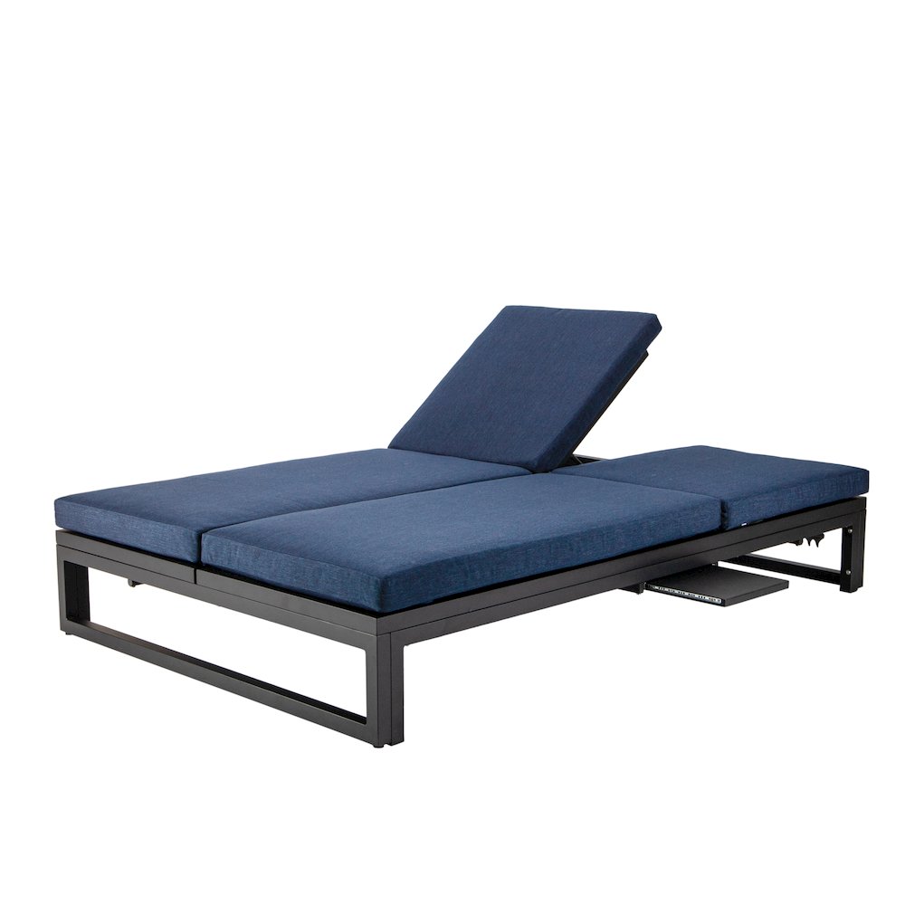 Chelsea Convertible Lounge Reclining Double Chaise With Cushions. Picture 10
