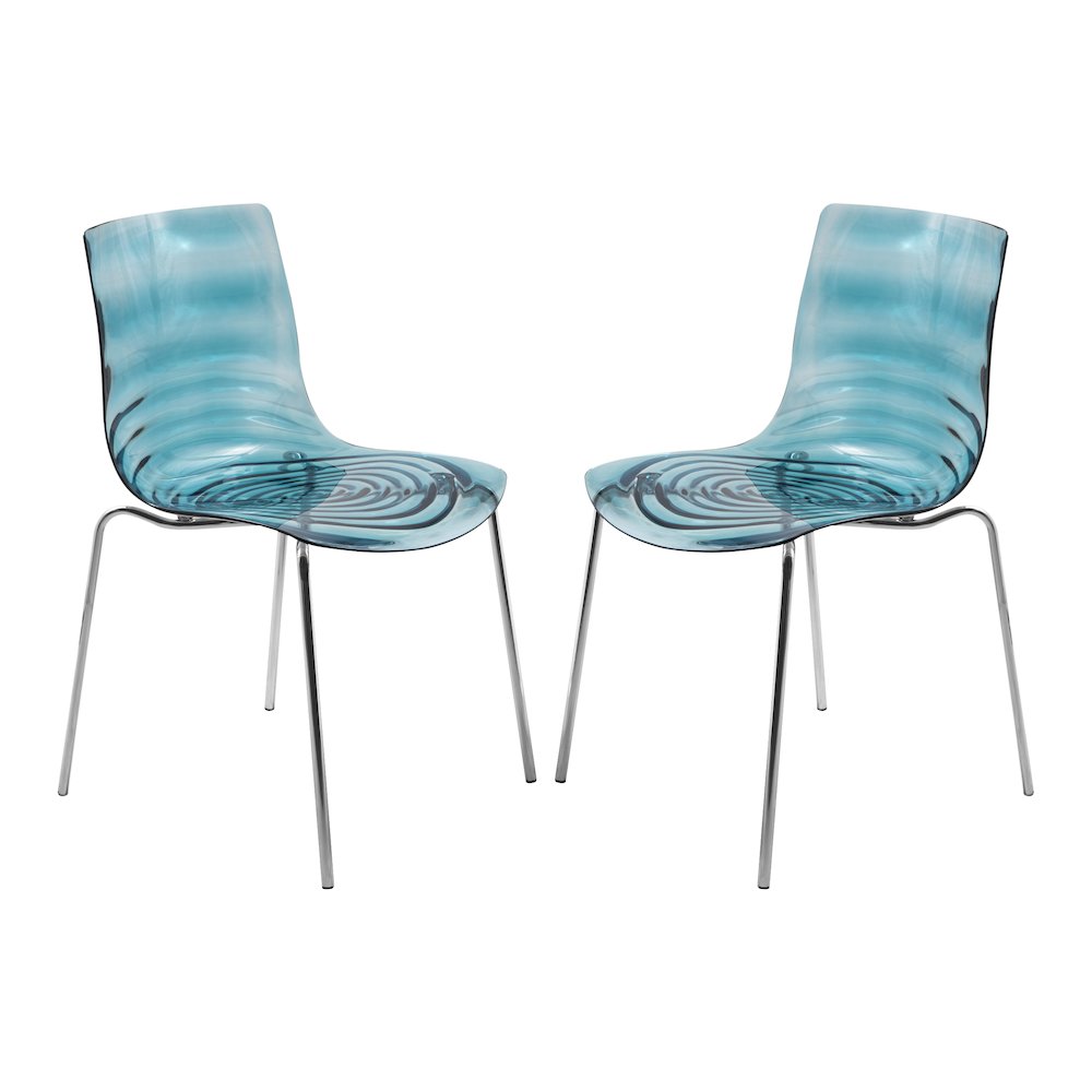 Astor Water Ripple Design Dining Chair Set of 2. Picture 9