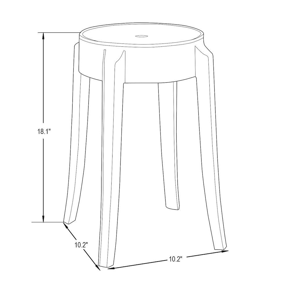 Averill Modern Plastic Dining Stool. Picture 13